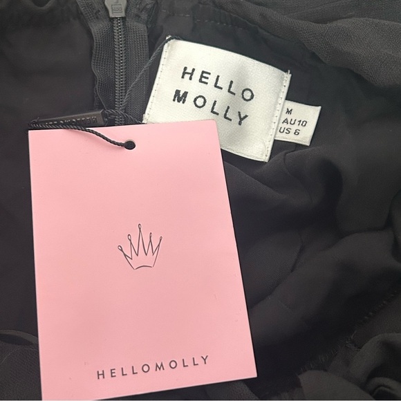 Hello Molly Young Free Gal Black Mini Dress NWT - Picture 14 of 16